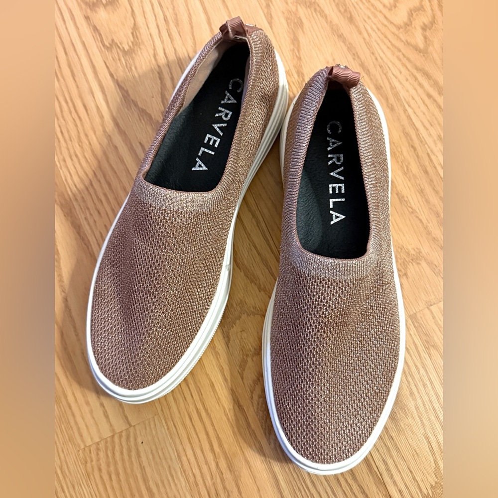 Carvela Pink Stretch Slip-On Sneakers - Picture 3 of 10